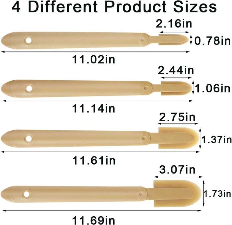 ZLY 8 PCS Rubber Caulking Spatulas Tool,Rubber Caulk Silicone Sealant Finishing Tool,Spreader Applicator Caulking Finishing Tool Rubber for Floors, Tiles, Walls, Bathrooms, Kitchens 4 Size - Image 5